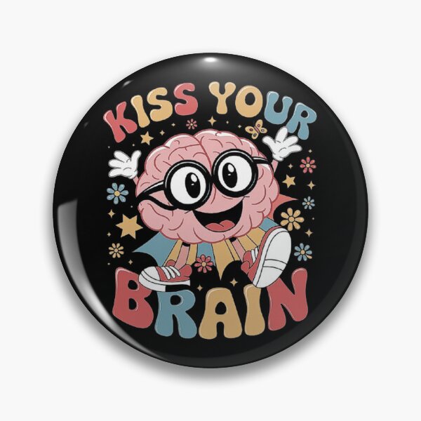 Item preview, Cute Brain Cartoon Design with Positive Message designed and sold by love3617.