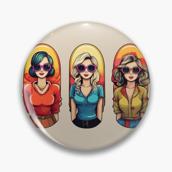 Item preview, Retro Girls | Sticker Pattern | Retro Collection designed and sold by monkeybusiness.pt.