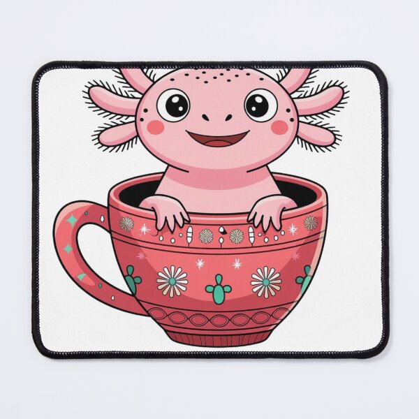 Item preview, Happy Axolotl and Coffee, Aksoltl Likes Coffee, Axolotl in Christmas Cup designed and sold by KolorellaS.