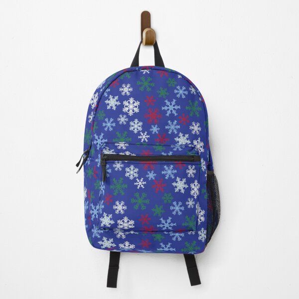 Item preview, Bright Scattered Nordic Snowflakes Red Green Blue designed and sold by GenAumonier.