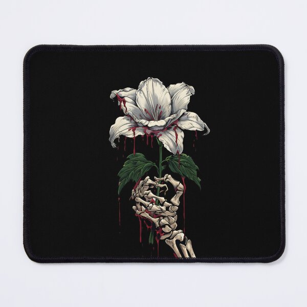 Item preview, skeleton holding a lily designed and sold by EccentricsByE.