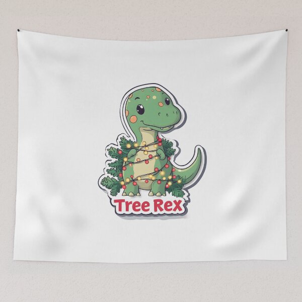 Item preview, Cute Christmas Tree Rex Art designed and sold by CoolMantras.