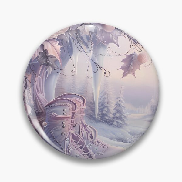 Item preview, Winter landscape.Ice skates on the river.Pastel colors.Retro. designed and sold by MagelliShop.
