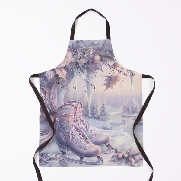 Item preview, Winter landscape.Ice skates on the river.Pastel colors.Retro. designed and sold by MagelliShop.
