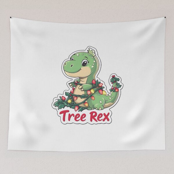 Item preview, Cute Christmas Tree Rex Art designed and sold by CoolMantras.