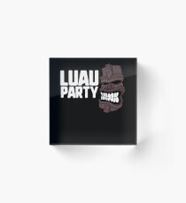 Luau Party Hawaii Hawaiian Gift Acrylic Block