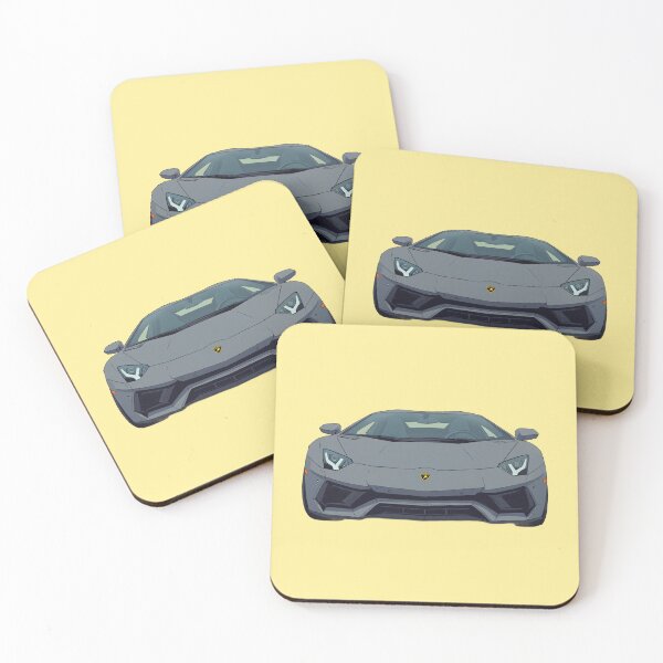 Item preview, Commanding aventador in matte gunmetal gray comic style designed and sold by kahida.
