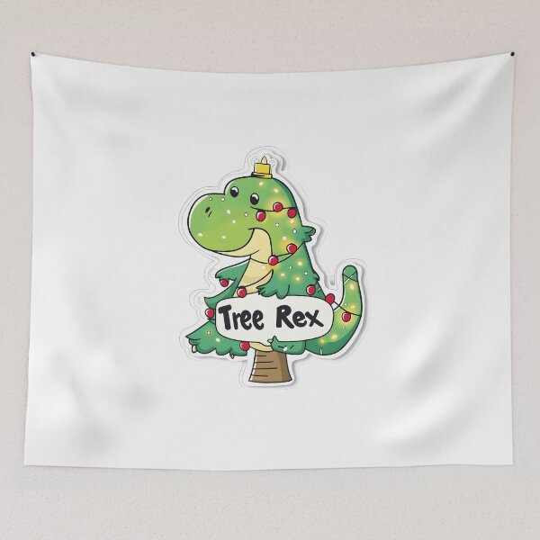 Item preview, Cute Christmas Tree Rex Art designed and sold by CoolMantras.