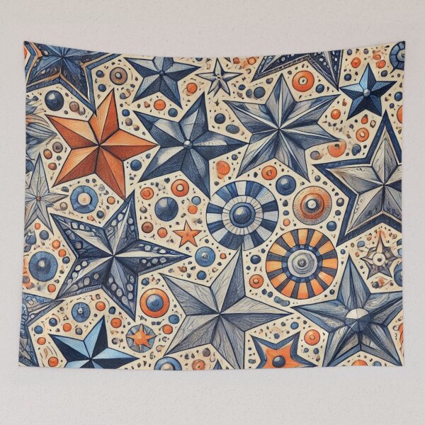 Item preview, star pattern 1 designed and sold by blackwhiteblue.