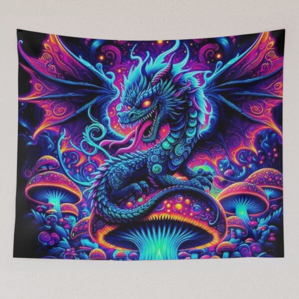 Item preview, Psychedelic Dragon, Neon Blacklight  designed and sold by Shs-Kenya.