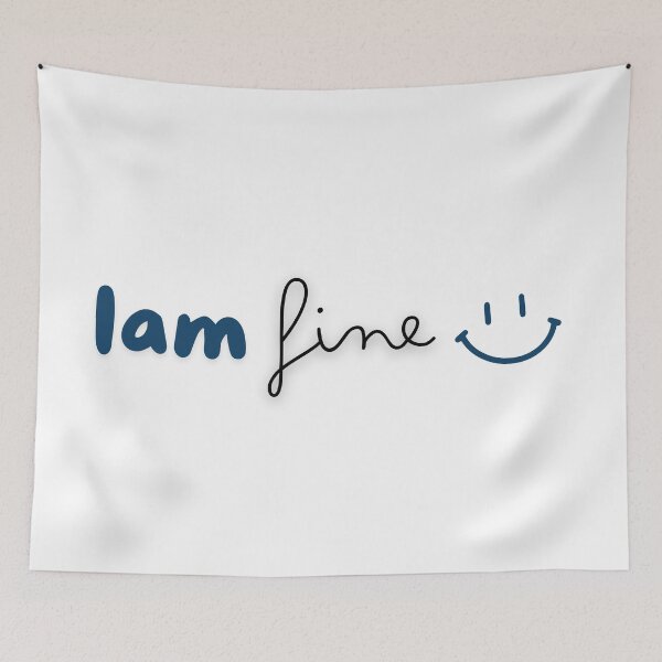 Item preview, I Am Fine | Positive Message Art | Minimalist Typography Design designed and sold by Epic--Art.