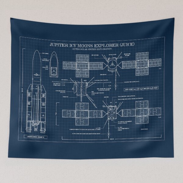 Item preview, Jupiter Icy Moons Explorer (JUICE Mission) (Navy Blueprint) designed and sold by BGALAXY.