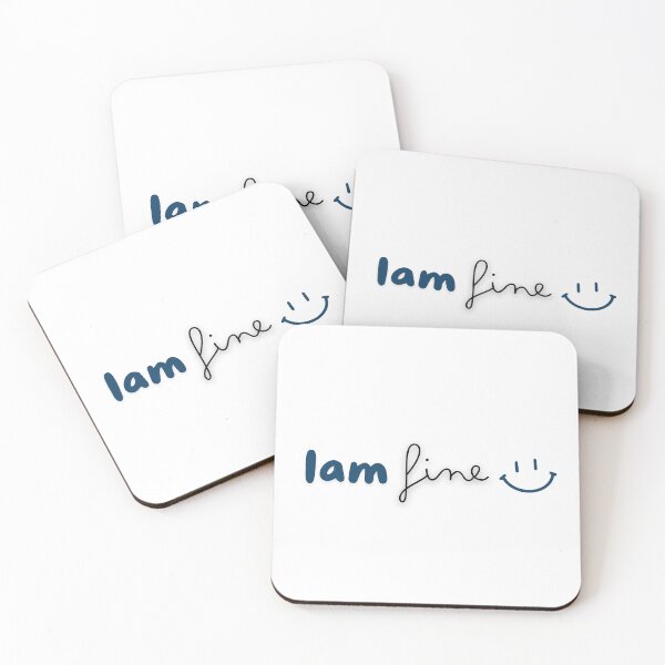 Item preview, I Am Fine | Positive Message Art | Minimalist Typography Design designed and sold by Epic--Art.