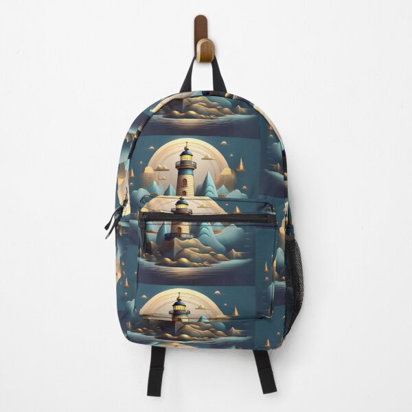 Item preview, Lighthouse at the end of the world. Unique, artistic naive design. designed and sold by AtelierDigital.