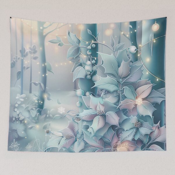 Item preview, Winter landscape. Leaves among the trees. Winter forest. Pastel colors. designed and sold by MagelliShop.