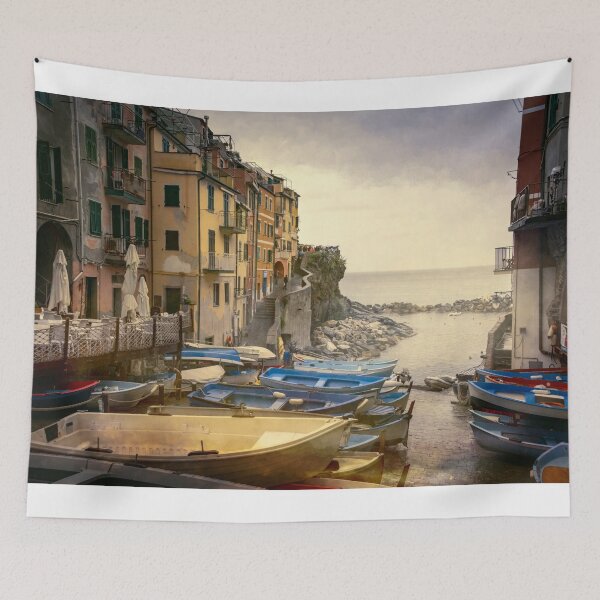 Item preview, Rainy Day Riomaggiore Cinque Terre Italy designed and sold by PhotoArt by Joan Carroll.