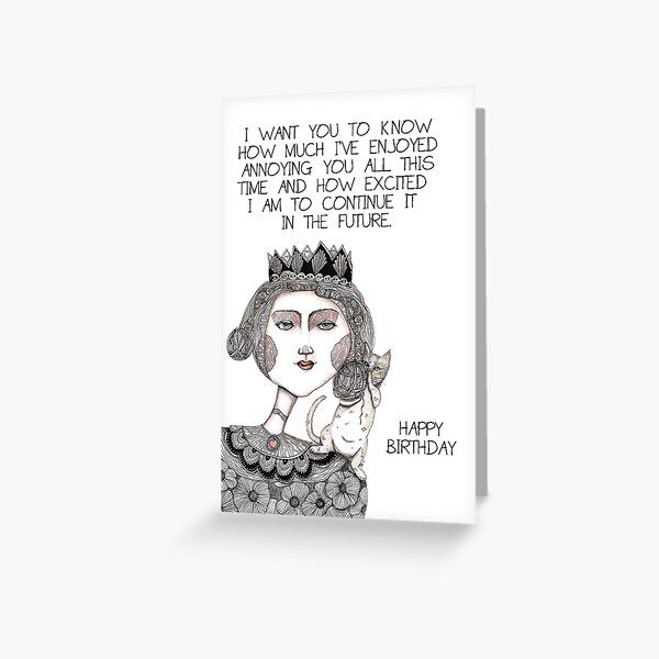 Item preview, Annoying person birthday card designed and sold by Jenny Wood.