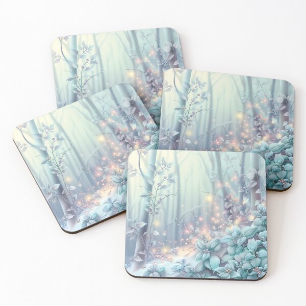Item preview, Winter landscape. Leaves among the trees. Winter forest. Pastel colors. designed and sold by MagelliShop.