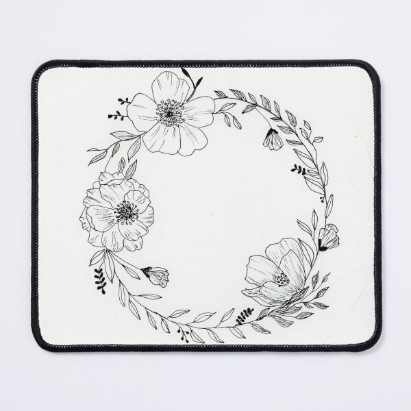 Item preview, Ink Floral Wreath designed and sold by LindaLandersArt.