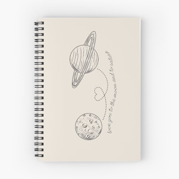 Item preview, Love You To Moon and Saturn Cream Horizontal designed and sold by gracealexart22.