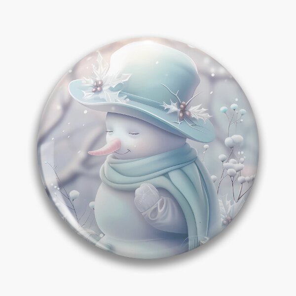 Item preview, Winter landscape.Snowman in the winter forest.Pastel colors. designed and sold by MagelliShop.