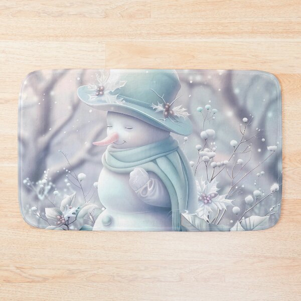 Item preview, Winter landscape.Snowman in the winter forest.Pastel colors. designed and sold by MagelliShop.