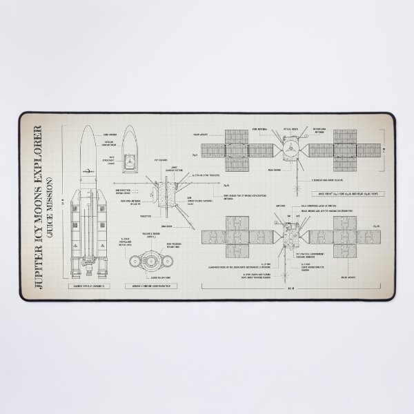Item preview, Jupiter Icy Moons Explorer (JUICE Mission) (Vertical Ivory Brown Blueprint) designed and sold by BGALAXY.