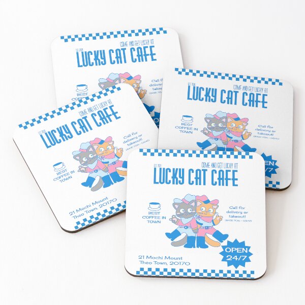 Item preview, Lucky Cat Cafe designed and sold by JadeTigerDesign.