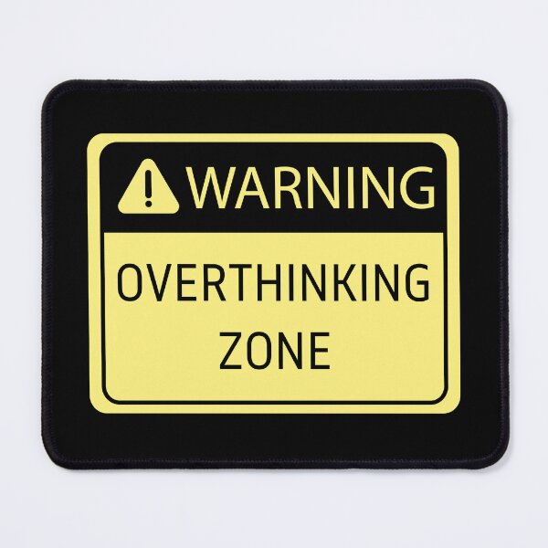 Item preview, WARNING OVERTHINKING ZONE OVERTHINKER INTROVERT designed and sold by ZuzDoesDesigns.