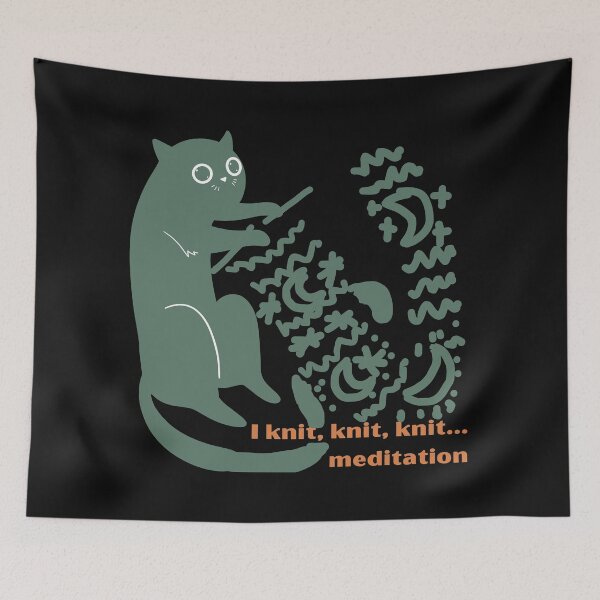 Item preview, I knit, knit, knit...meditation designed and sold by Betinka.