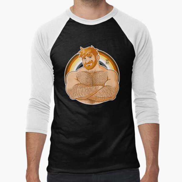 ADAM LIKES CROSSING ARMS - BEAR PRIDE - GINGER EDITION Baseball ¾ Sleeve T-Shirt