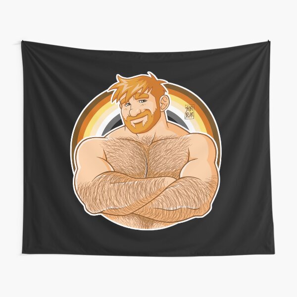 ADAM LIKES CROSSING ARMS - BEAR PRIDE - GINGER EDITION Tapestry