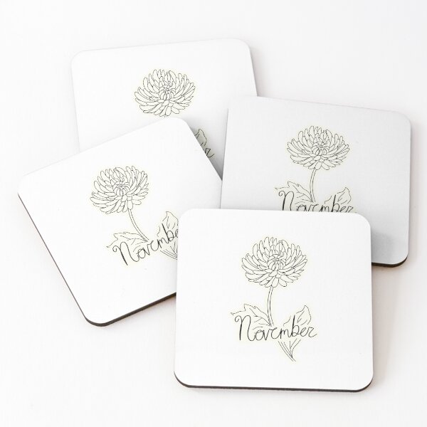 Item preview, November Birth Flower Line Art designed and sold by Samvanana.