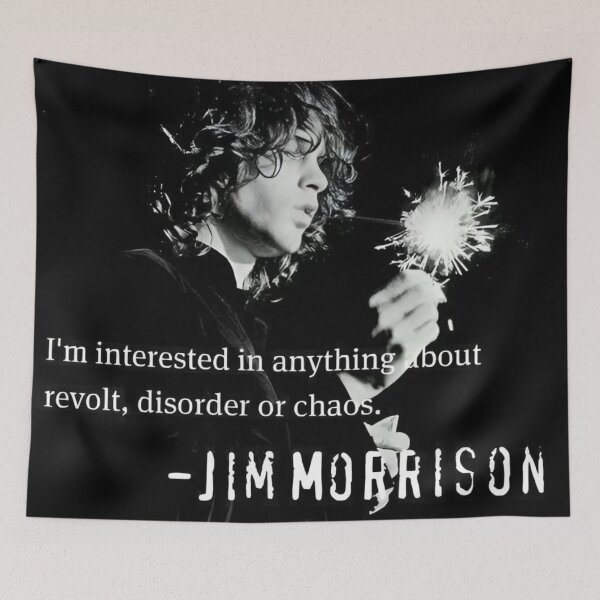 Item preview, I'm Interested In Anything About Revolt, Disorder Or Chaos. - Jim Morrison Quote Black And White | The Doors | TheAmericanPoet designed and sold by TheAmericanPoet.