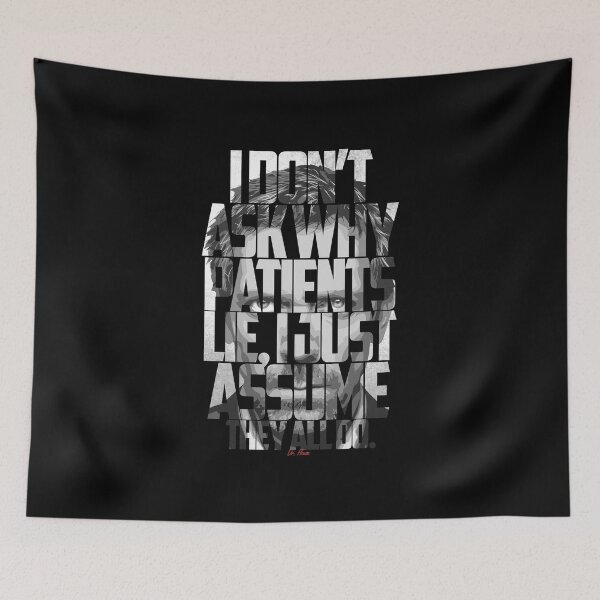 Item preview, Black and White Dr. House Mosaic Poster designed and sold by Enea Kelo.