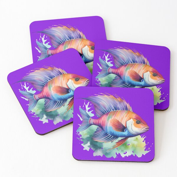 Item preview, Tropical Ocean Fish Watercolor designed and sold by BeachBreezyVA.