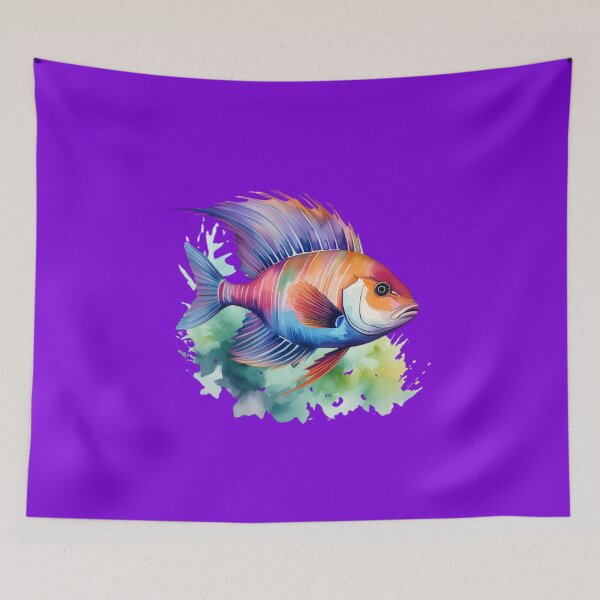 Item preview, Tropical Ocean Fish Watercolor designed and sold by BeachBreezyVA.