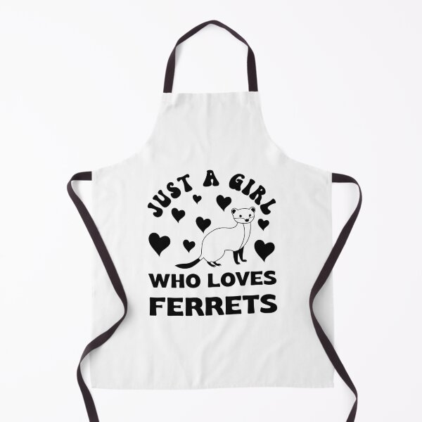 Item preview, Just a Girl Who Loves Ferrets T-shirt, Sticker, Redbubble designed and sold by bluehatgraphics.