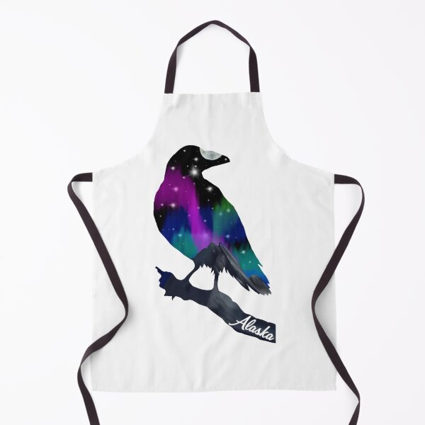 Item preview, Alaska Raven Northern Lights Silhouette designed and sold by Two-Pence-Art.