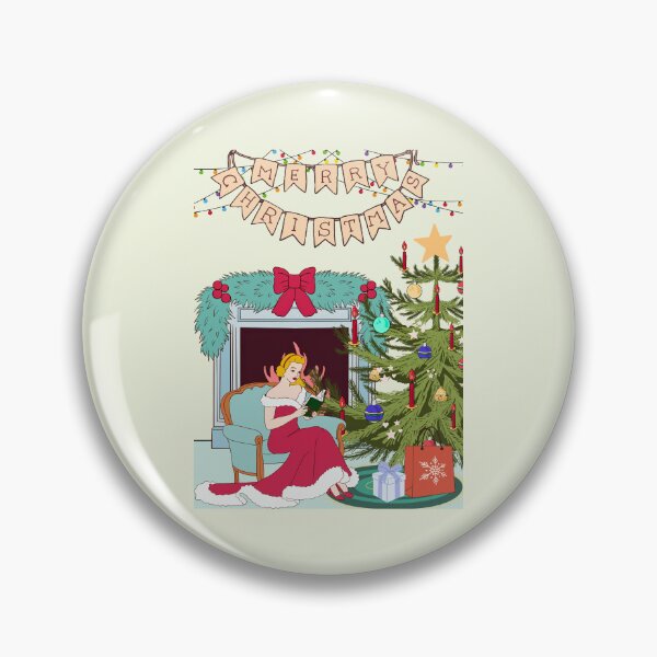 Item preview, vintage christmas cartoon girl reading designed and sold by miss madison creates.