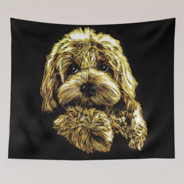 Item preview, Goldendoodle Art, all products depict this Original, Hand Drawn Very Colorful Art, Created over a 30 hour period designed and sold by Kris Curran.