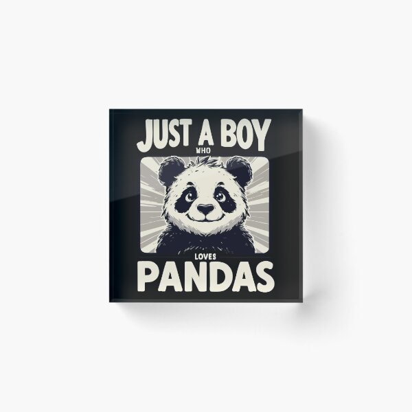 Item preview, Just A Boy Who Loves Pandas designed and sold by TomFrontierArt.