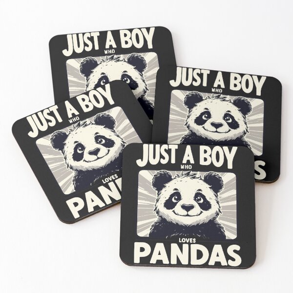 Item preview, Just A Boy Who Loves Pandas designed and sold by TomFrontierArt.