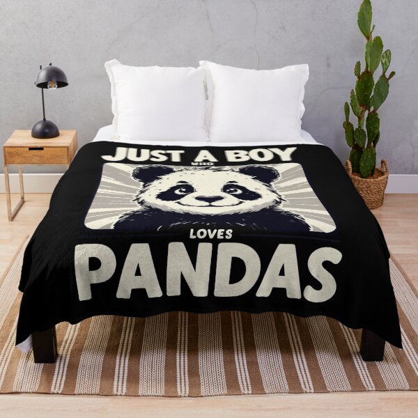 Item preview, Just A Boy Who Loves Pandas designed and sold by TomFrontierArt.