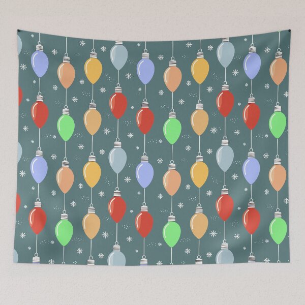 Item preview, Retro Christmas Lights Pattern designed and sold by ArtFactoryAI.