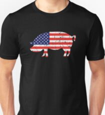 Patriotic Pig Texas Grilling Barbecue Apparel Unisex T-Shirt
