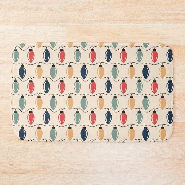 Item preview, Retro Christmas Lights Pattern designed and sold by ArtFactoryAI.