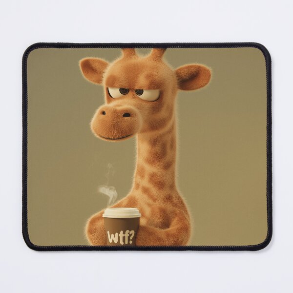 Aperçu de l'œuvre La girafe grincheuse a besoin de café (WTF) créée et vendue par LunartCode.