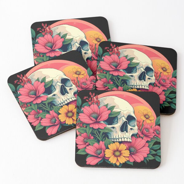 Item preview, Skull Embraced by Flowers designed and sold by By:MarcinK.