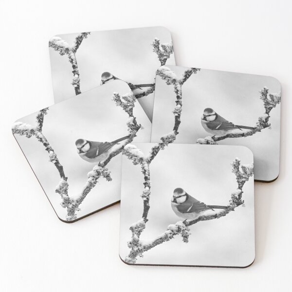Item preview, Blue tit b ranch 2024 bw designed and sold by Jouko Lehto Photography.